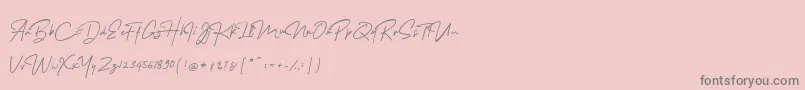 MelanicBlackScript Regular-Schriftart – Graue Schriften auf rosa Hintergrund