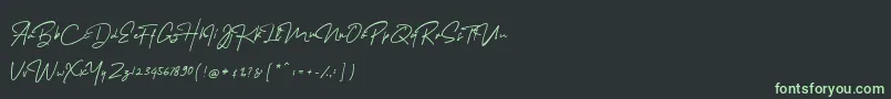 fuente MelanicBlackScript Regular – Fuentes Verdes Sobre Fondo Negro