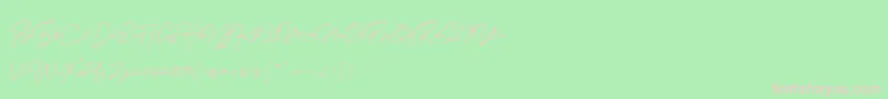 MelanicBlackScript Regular Font – Pink Fonts on Green Background