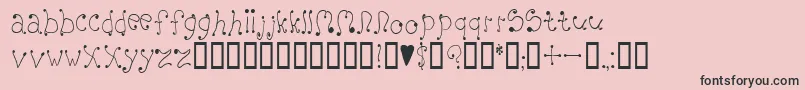 melanie Font – Black Fonts on Pink Background