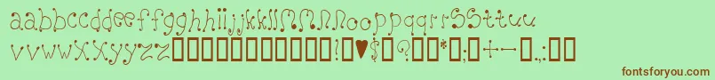 melanie Font – Brown Fonts on Green Background