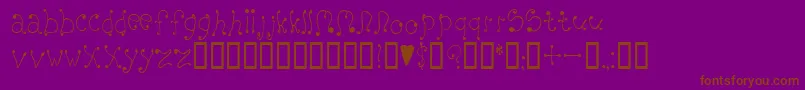 Шрифт melanie – коричневые шрифты на фиолетовом фоне