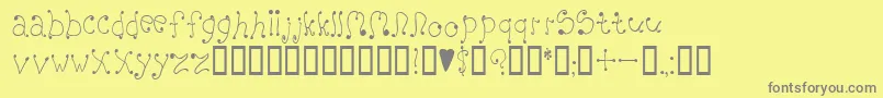 melanie Font – Gray Fonts on Yellow Background