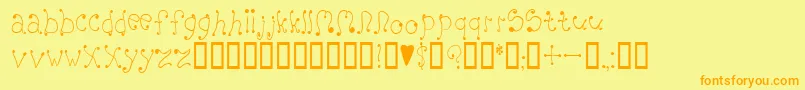 melanie Font – Orange Fonts on Yellow Background