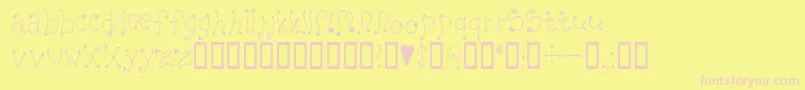 melanie Font – Pink Fonts on Yellow Background