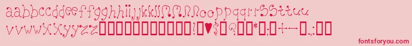 melanie Font – Red Fonts on Pink Background