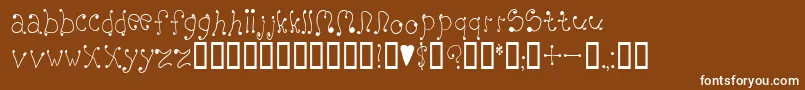 melanie Font – White Fonts on Brown Background