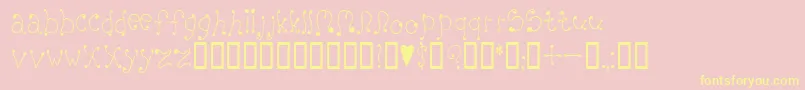 melanie Font – Yellow Fonts on Pink Background