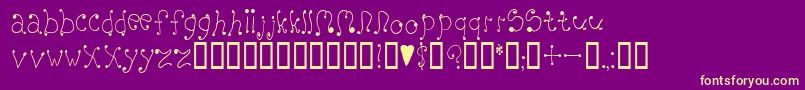 melanie Font – Yellow Fonts on Purple Background