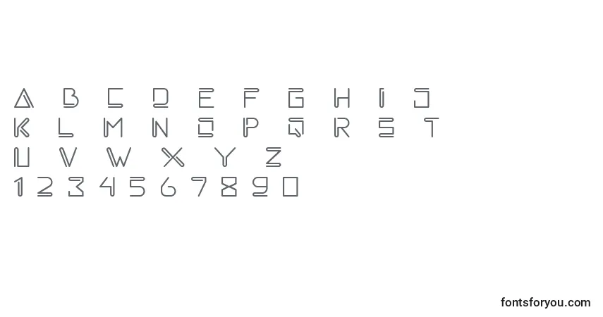 A fonte Melankola – alfabeto, números, caracteres especiais