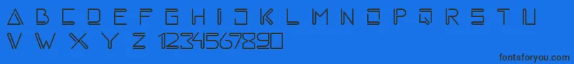 melankola Font – Black Fonts on Blue Background