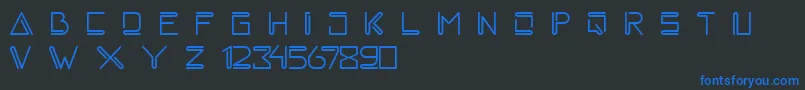 melankola Font – Blue Fonts on Black Background