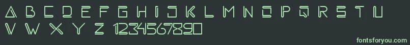 melankola Font – Green Fonts on Black Background