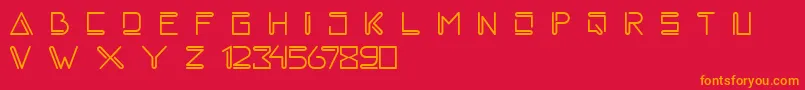 melankola Font – Orange Fonts on Red Background