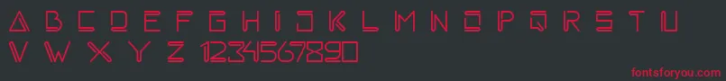 melankola Font – Red Fonts on Black Background