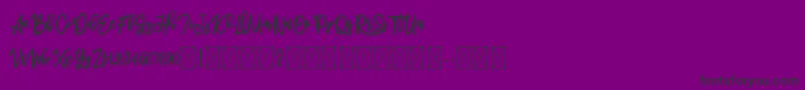 melankolis-fontti – mustat fontit violetilla taustalla