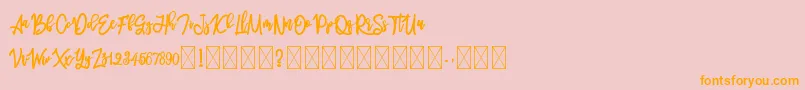 Шрифт melankolis – оранжевые шрифты на розовом фоне