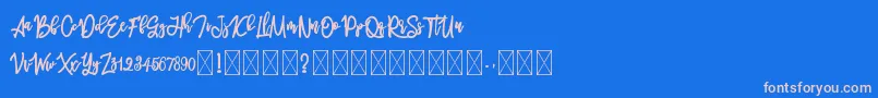 fuente melankolis – Fuentes Rosadas Sobre Fondo Azul
