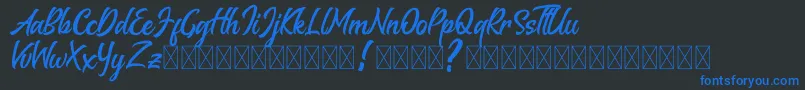 Melantune DEMO Font – Blue Fonts on Black Background