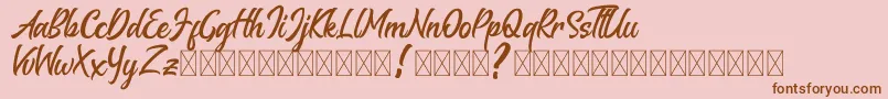 Melantune DEMO Font – Brown Fonts on Pink Background