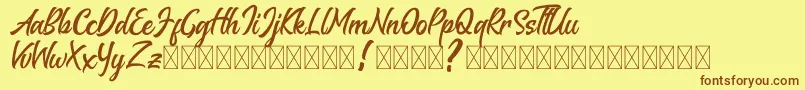 Melantune DEMO Font – Brown Fonts on Yellow Background