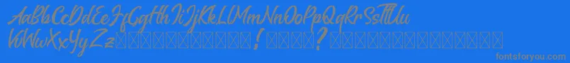 Melantune DEMO Font – Gray Fonts on Blue Background