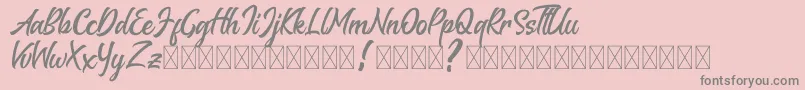 Melantune DEMO Font – Gray Fonts on Pink Background