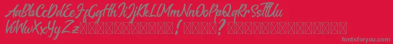 Melantune DEMO Font – Gray Fonts on Red Background