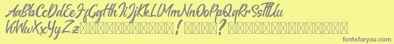 Melantune DEMO Font – Gray Fonts on Yellow Background