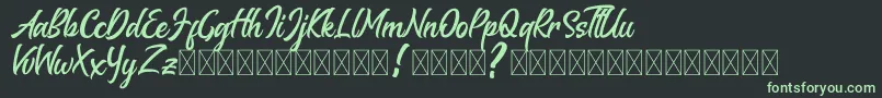Melantune DEMO Font – Green Fonts on Black Background