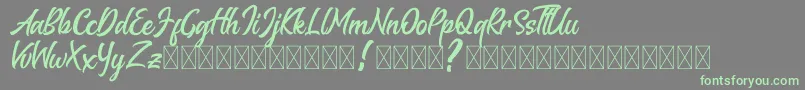 Melantune DEMO Font – Green Fonts on Gray Background