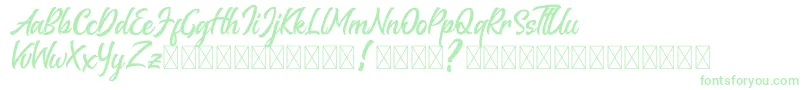 Melantune DEMO Font – Green Fonts on White Background