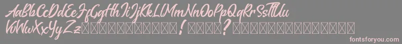 Melantune DEMO Font – Pink Fonts on Gray Background