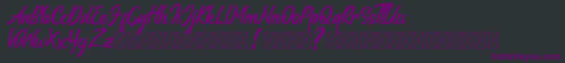 Melantune DEMO Font – Purple Fonts on Black Background