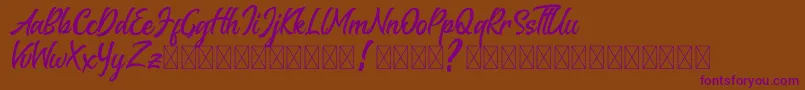 Melantune DEMO Font – Purple Fonts on Brown Background