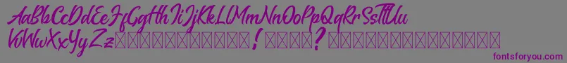 Melantune DEMO Font – Purple Fonts on Gray Background
