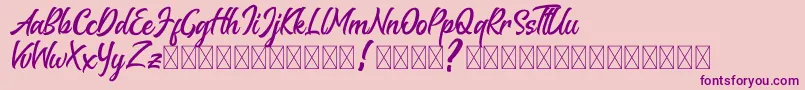 Melantune DEMO Font – Purple Fonts on Pink Background