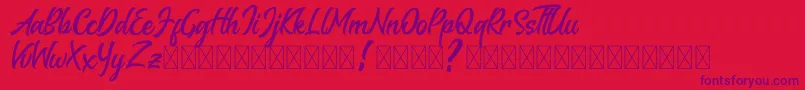 Melantune DEMO Font – Purple Fonts on Red Background