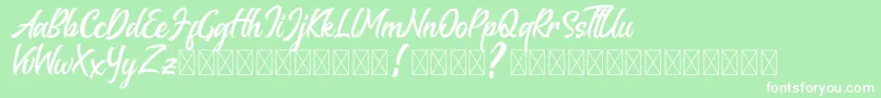 Melantune DEMO Font – White Fonts on Green Background