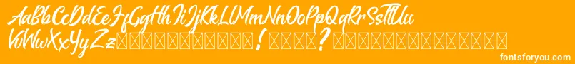Melantune DEMO Font – White Fonts on Orange Background