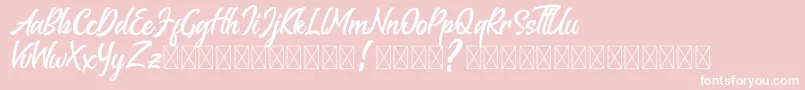 Melantune DEMO Font – White Fonts on Pink Background
