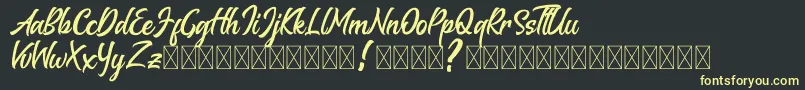 Melantune DEMO Font – Yellow Fonts on Black Background