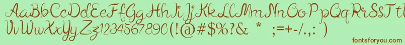 melbournistic Font – Brown Fonts on Green Background