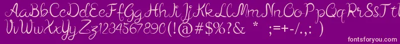 melbournistic Font – Pink Fonts on Purple Background
