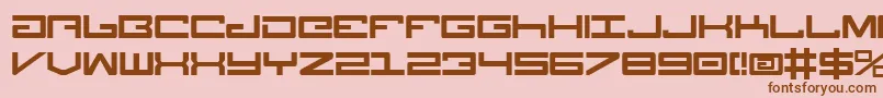 Legion ffy-Schriftart – Braune Schriften auf rosa Hintergrund