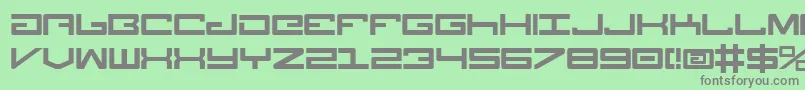 Legion ffy-Schriftart – Graue Schriften auf grünem Hintergrund