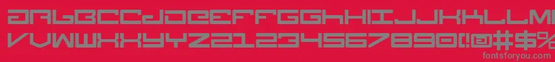 Legion ffy-Schriftart – Graue Schriften auf rotem Hintergrund