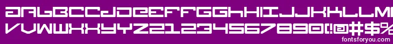 Czcionka Legion ffy – białe czcionki na fioletowym tle