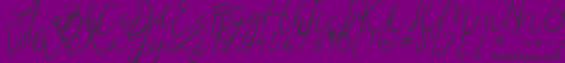 Melburn Font – Black Fonts on Purple Background