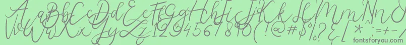 Melburn Font – Gray Fonts on Green Background